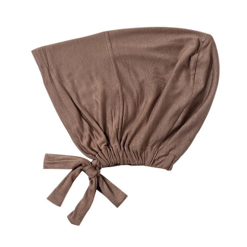 المرأة المسلمة قبعات الحجاب الداخلي تمتد قبعة عمامة قابل للتعديل بونيه التعادل الخلفي جيرسي الإناث الإسلامية Undercap - 6