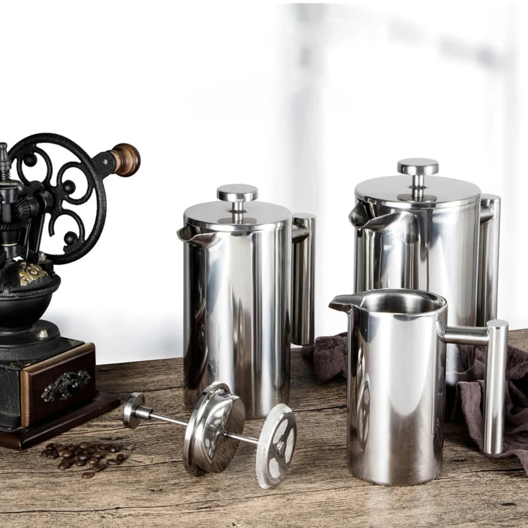 350ml/800ml/1000ml Coffee Maker Pot French Press Coffee Maker Stainless Steel Double Walled Insulated Coffee Maker Pot - 4