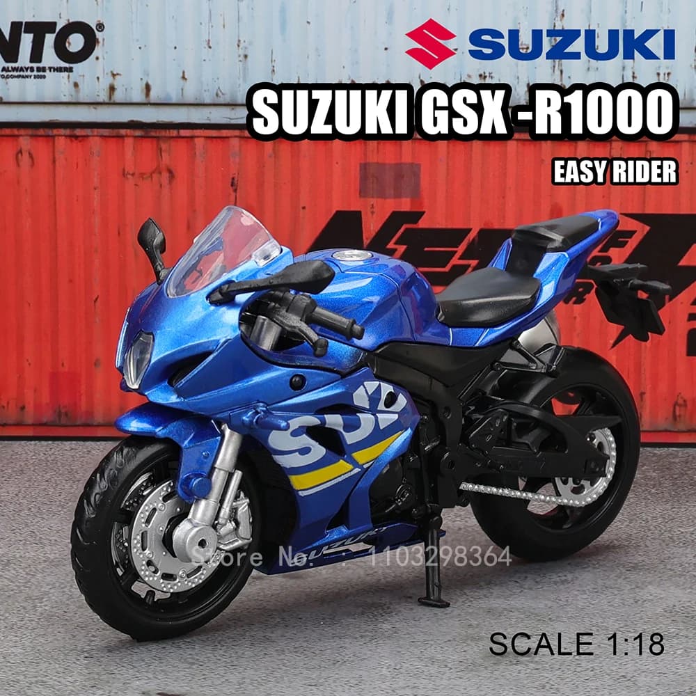 نموذج دراجة نارية كلاسيكية MSZ 1:18 Suzuki GSX-R1000 YAMAHA YZF-R1 هدية لعبة من سبائك الزنك