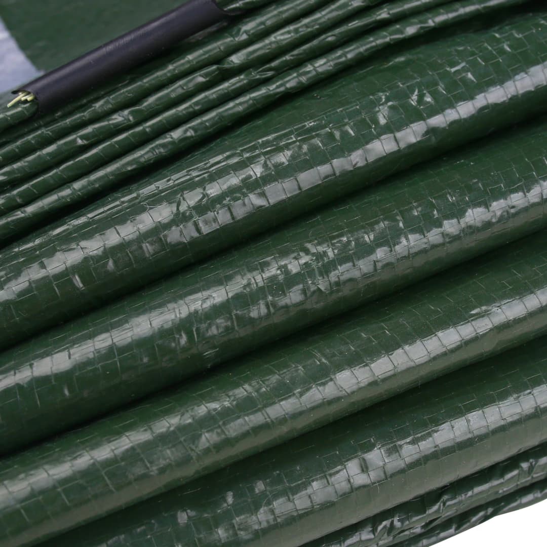 غطاء قماشي ثقيل مقاوم للماء والأشعة فوق البنفسجية مع حلقات لأثاث الفناء والسيارات والمخيمات وحماية من المطر - 3