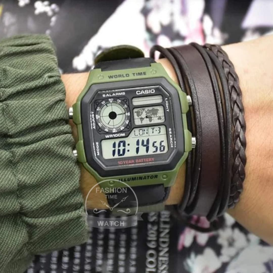 Casio Men's Retro Digital Watch Multifunctional Classic Style Timepiece AE-1200WHB-3B - 6
