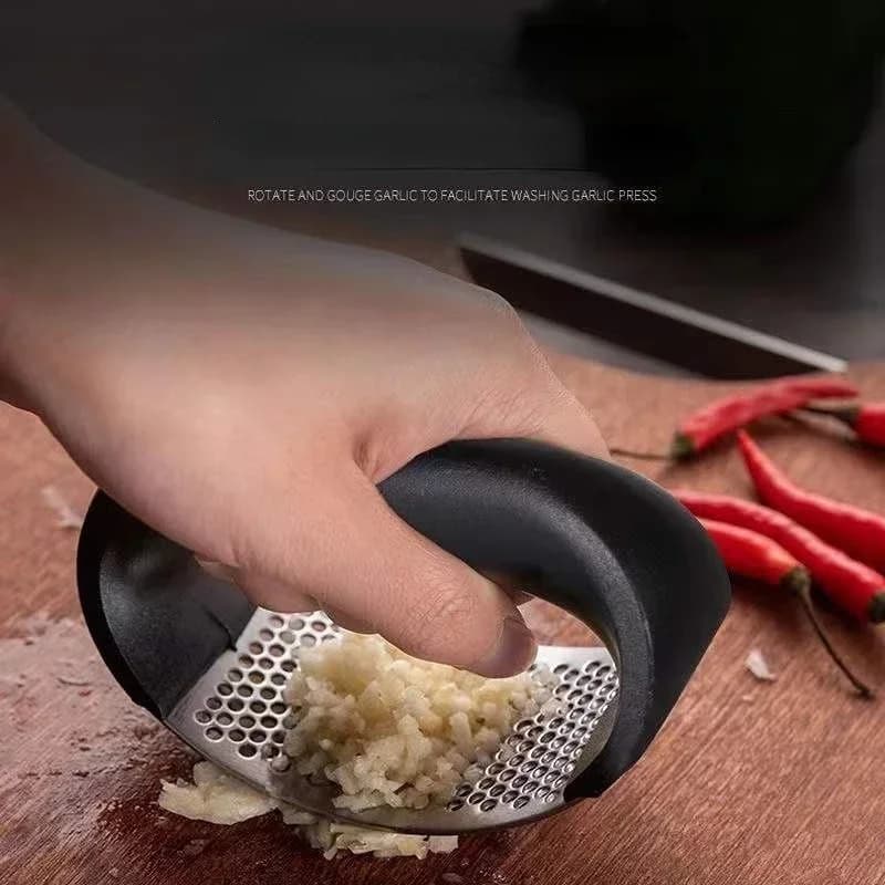 مكبس ثوم يدوي من الفولاذ المقاوم للصدأ أداة تقطيع الثوم أدوات الفواكه والخضروات إكسسوارات مطبخ - 2