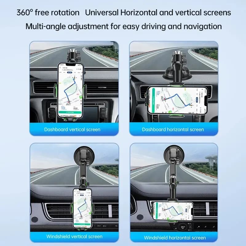 Suction Cup Phone Holder Windshield/Dashboard/Window, Universal Suction Cup Car Phone Holder Mount with Sticky Gel Pad, Compatib - 5