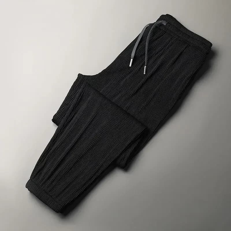 2026 Summer Ice Silk Ultra-thin Pants Men's Loose Straight Section Drape Ice Silk Pants Wide Leg Sports Casual Pants Fits - 4