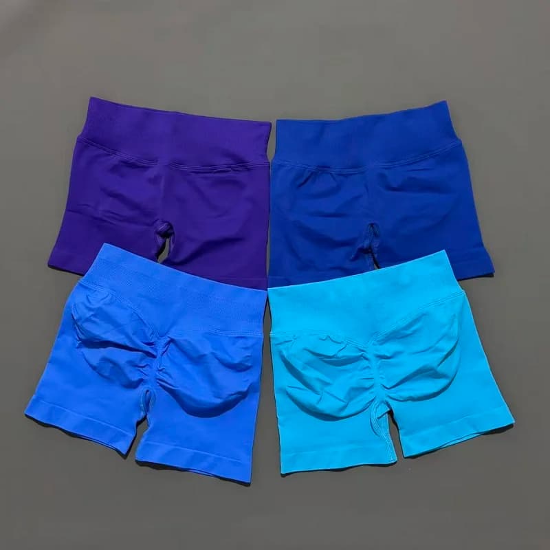 Women Gym Shorts Workout Scrunch Butt Seamless Leggings Seamless Yoga Leggings Bicycle Running Sportswear Fitness Sports Shorts - 6