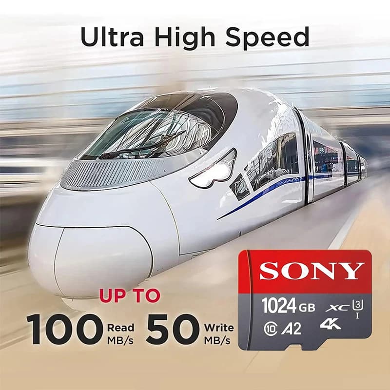 سوني - بطاقة ذاكرة مايكرو SD عالية السرعة 128 جيجابايت 256 جيجابايت 1024 جيجابايت 512 جيجابايت 64 جيجابايت U3 A2 بطاقة فلاش TF لكاميرا سوني والكمبيوتر - 4