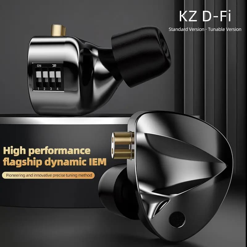 KZ D-Fi Earphones HIFI Bass Earbuds Monitor 4-Level Tuning Switch Headphone Sport Stereo Sound Noise Reduction Headset - 6
