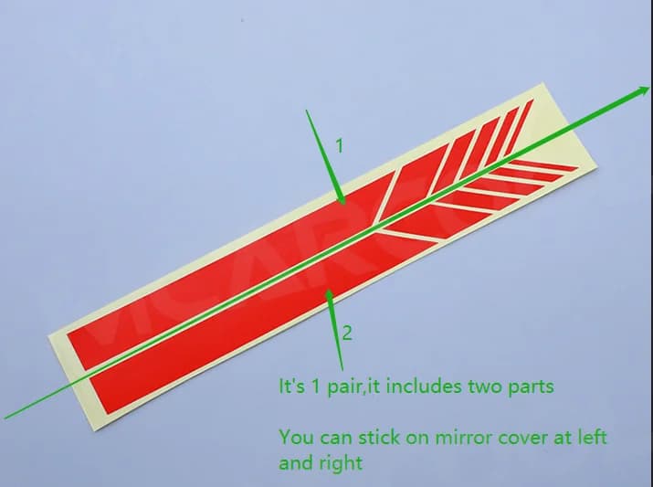 1 Pair Car Sticker Car Rearview Mirror Side Decal Stripe Vehicle Body Trim Sticker Exterior Decoration Body Car Accessories - 2