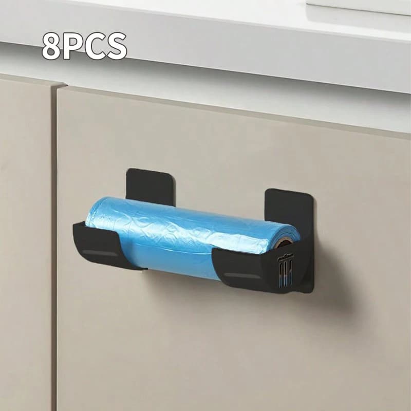 8PCS/2PCS/3PCS/4PCS Storage Tray Refrigerator Side Storage Rack Plastic Wrap Garbage Bag Cabinet Storage Rack - 5