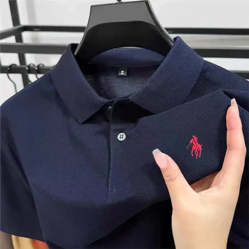 2026 Printed Short Sleeve Men's Polo Shirt Summer New Comfortable Breathable Casual T-Shirt Fashionable Business Polo Shirts - 3