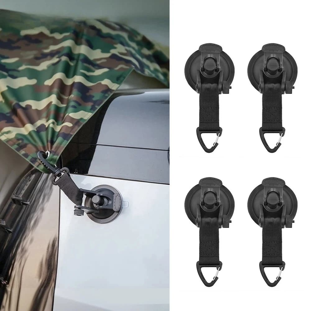 2/4pcs Car Tent Suction Cup Buckle Side Awning Anchors Outdoor Camping RV Van Accessory Secure Hook for Car RV Camping Accessory - 2