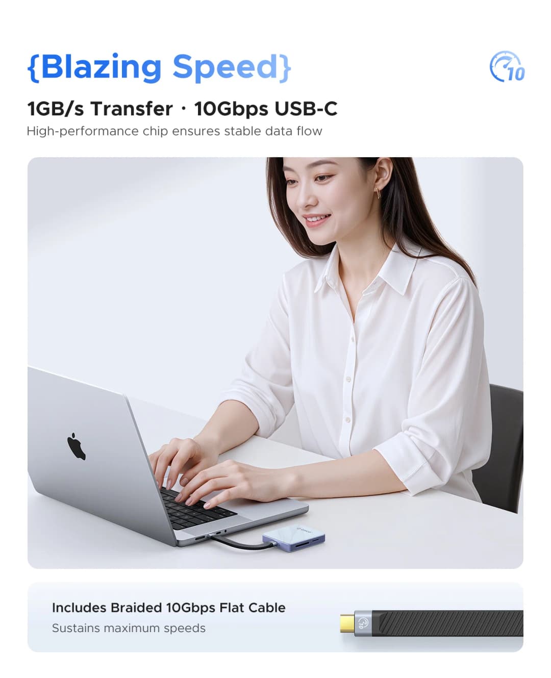 علبة خارجية مغناطيسية ORICO M.2 2230/2242 NVMe SSD مع قارئ بطاقات SD/TF 3.0 ومنفذ شحن PD100W - 6