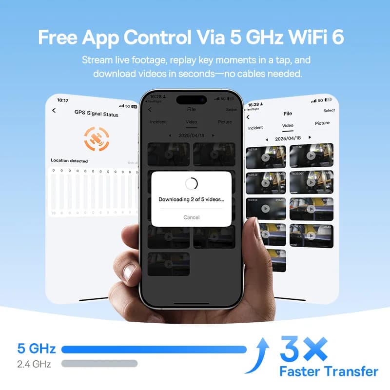 كاميرا داش Baseus 4K VD1 Pro بتقنية UHD، أمامية وخلفية مع مستشعر SONY فائق للرؤية الليلية، وWiFi6، ومسجل فيديو DVR - 6