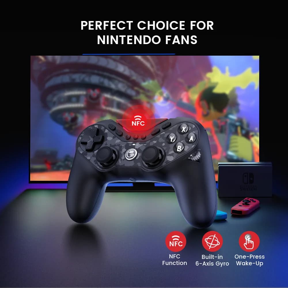 GameSir Tarantula Pro Switch 2 controller wireless gamepad with 9 mappable buttons 6-axis gyroscope Hall Effect triggers and NFC - 3
