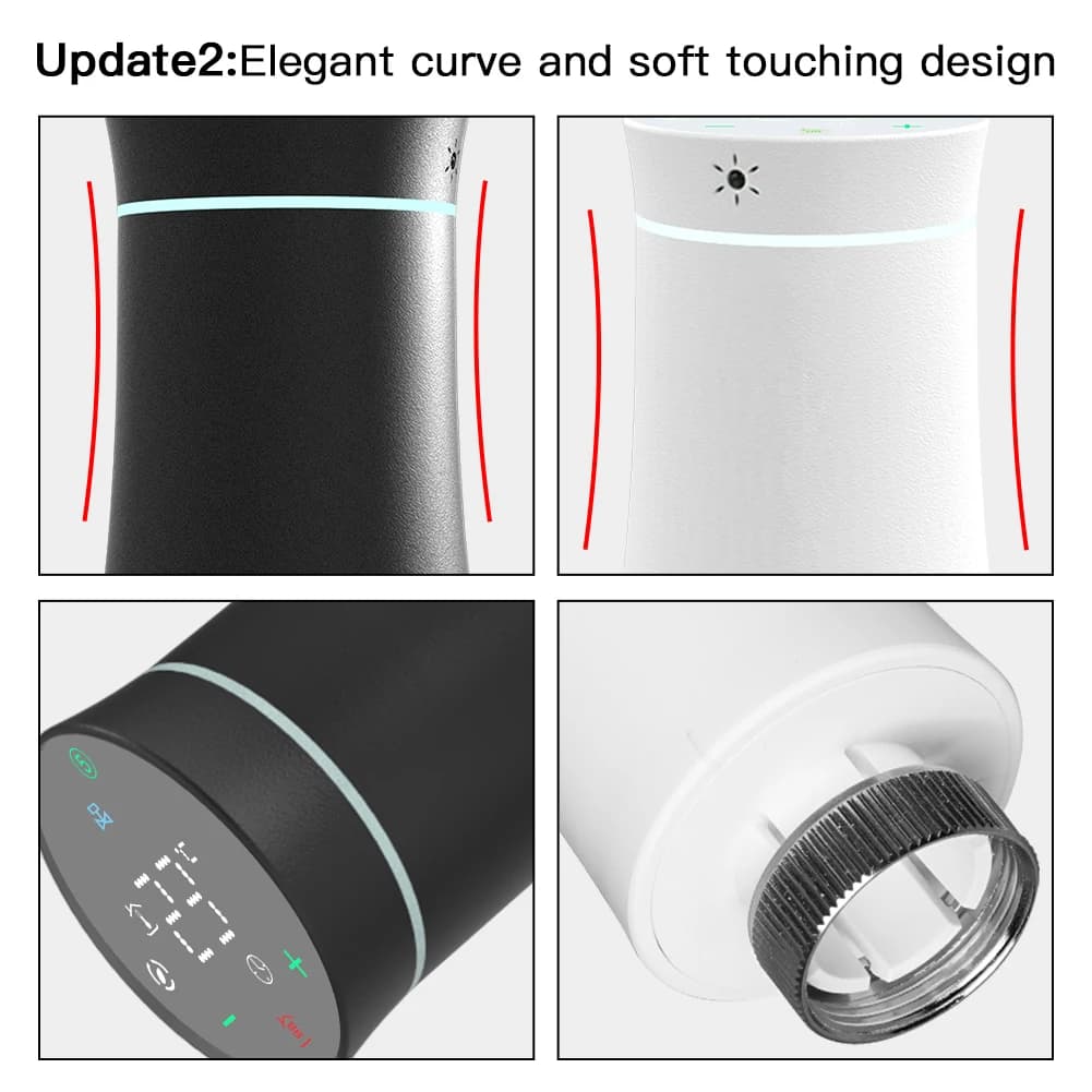 مويس تيا زيغبي3.0 صمام مشغل رادياتير جديد ترموستات ذكي قابل للبرمجة للتحكم في درجة الحرارة مع التحكم الصوتي لأليكسا - 4