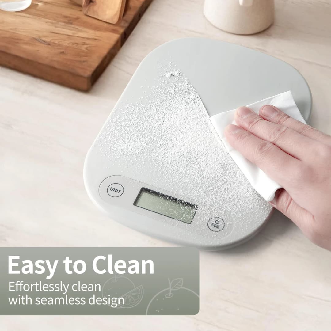 مقياس خبز رقمي متعدد الاستخدامات، مثالي لوزن الطعام والقهوة وإعداد الوجبات مع 4 وحدات قياس - 5