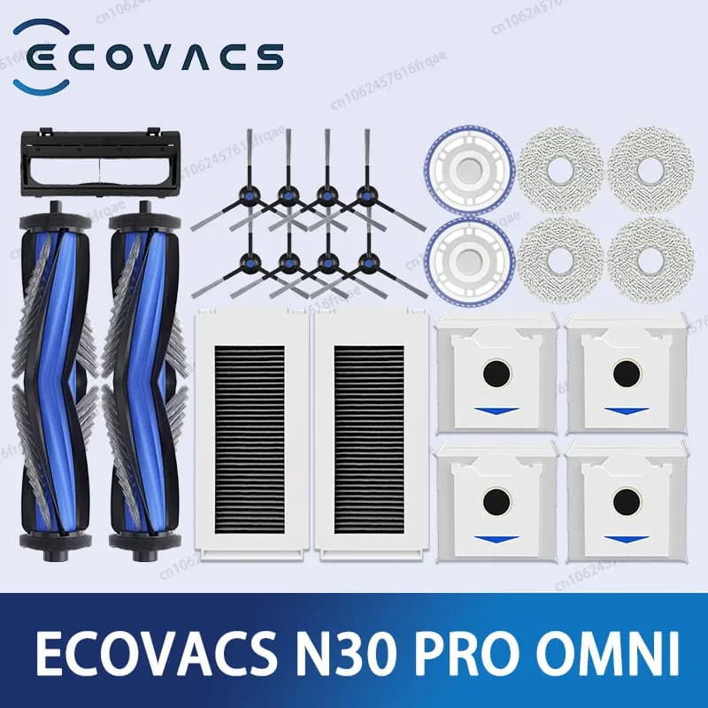 ECOVACS Deebot N30 PRO OMNI /YDLX11-1 Accesories Main Side Brush Mop Cloth HEPA Filter Dust Bag Robot Vacuum Cleaner Spare Parts