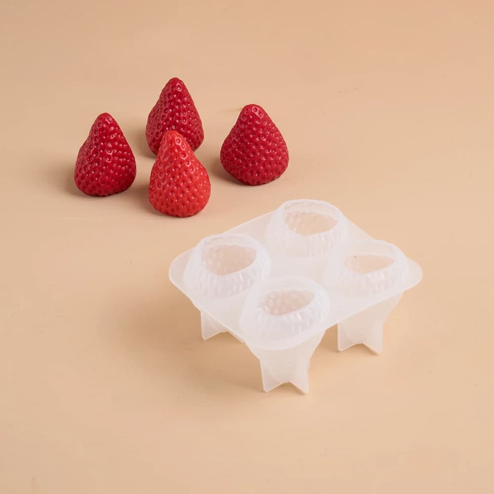 1-3 قطعة مجموعة صنع الشموع برائحة الفراولة 1-4 تجويف قالب من السيليكون لتقوم بها بنفسك شكل الفاكهة بالتنقيط الغراء الراتنج قالب اليدوية ديكور عيد الميلاد - 5