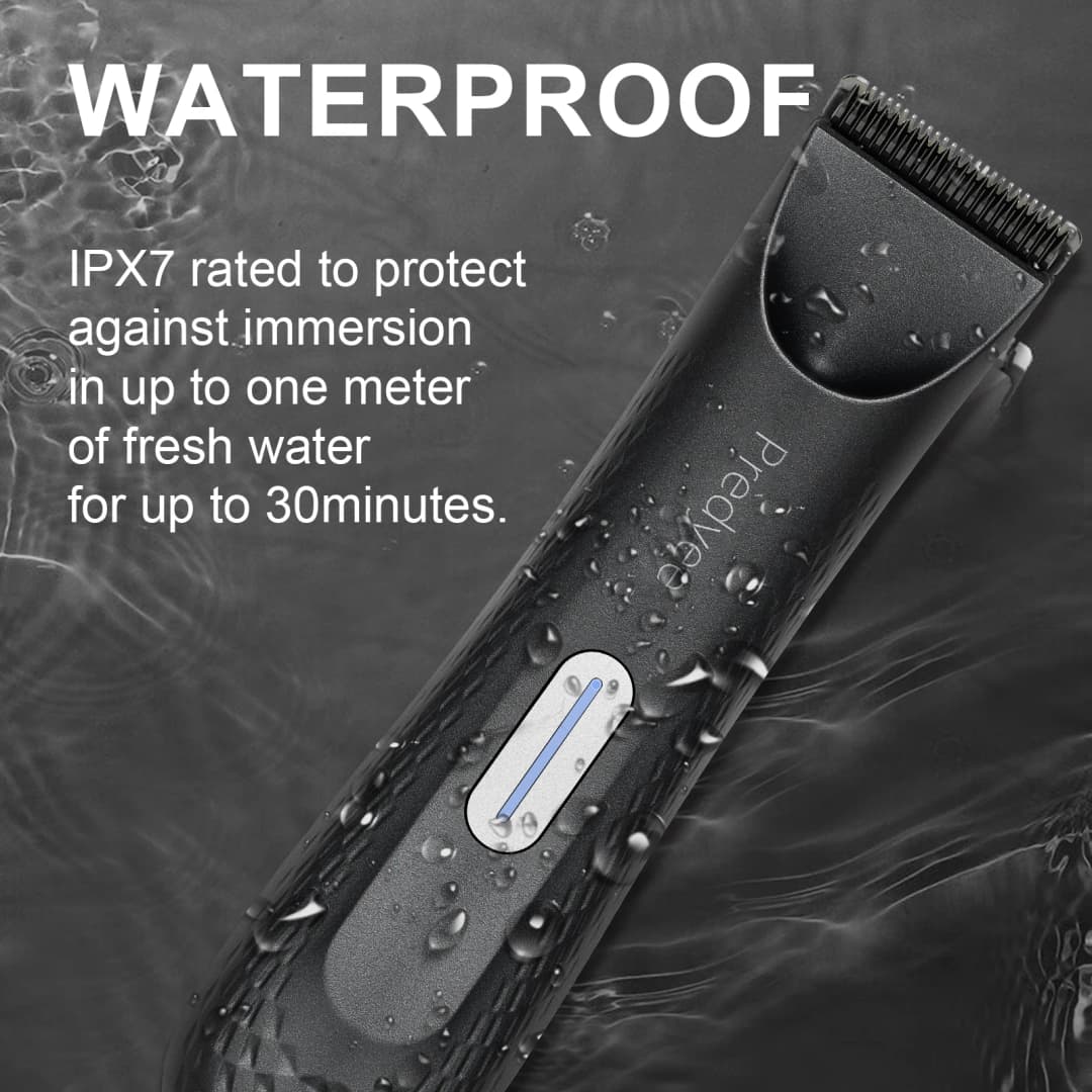 Electric Trimmer for Men's Groin Hair: Versatile Body Groomer and Waterproof Pubic Hair Trimmer with Replaceable Ceramic Blade - 2