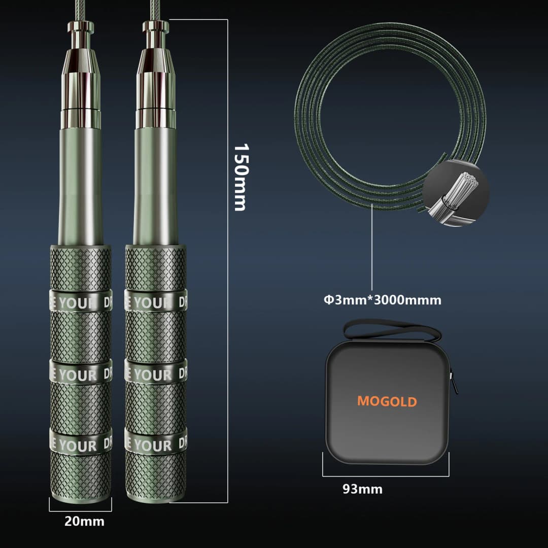 حبل قفز تلسكوبي عالي الجودة لتمارين كروسفيت والملاكمة - مناسب للبالغين والأطفال - 2