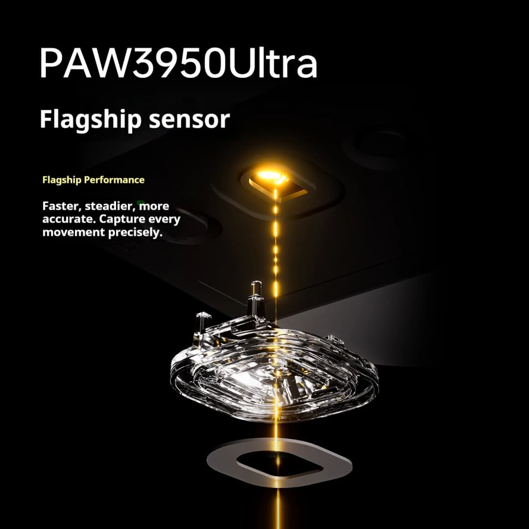 ماوس ألعاب ATK DragonFly A9 Air Ultimate لاسلكي PAW3950 Ultra 42000DPI 750IPS 8KHz تصميم مريح RGB لنظام ويندوز ماك أو إس - 2