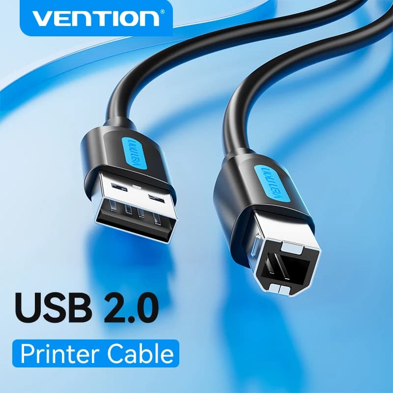 كابل طابعة USB من Vention، USB 3.0 و2.0 من نوع A ذكر إلى B ذكر لطابعات كانون وإبسون وإتش بي وزيجيانج