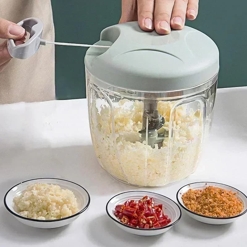 Kitchen Householde Manual Garlic Press Multi-function Grinding Chopper Food Vegetables Cutter Meat Kitchen Gadgets Masher Tool - 6