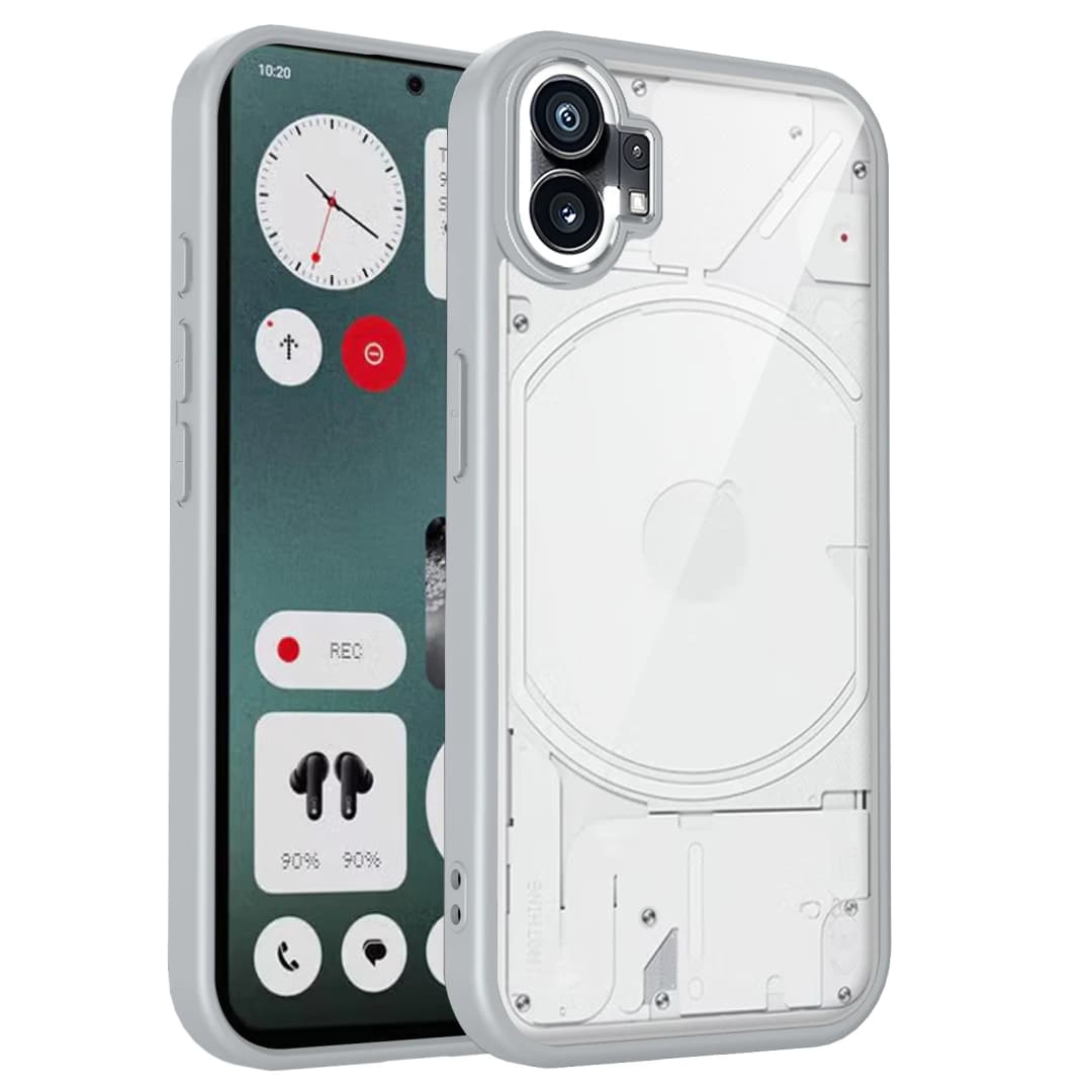 Nothing Phone One A063 Case Air Cushion Shockproof Silicone Bumper Clear Matte Back Cover Hard Phone Case for Nothing Phone 1 5G - 6