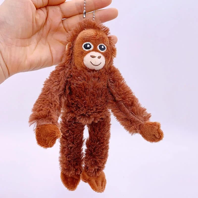 20cm Cute Little Monkey Pendant Plush Doll Animal Hanging Plushies Doll Bag Pendant Soft Stuffed Backpack Keychain Plush Dolls - 5
