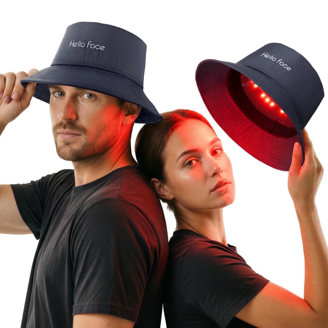 New Bucket Hat Hello Face 336 Pcs LED Hat Helmet Hair Growth Cap for Hair Loss Red Light 660nm Infrared Light 850nm Hair care - 2