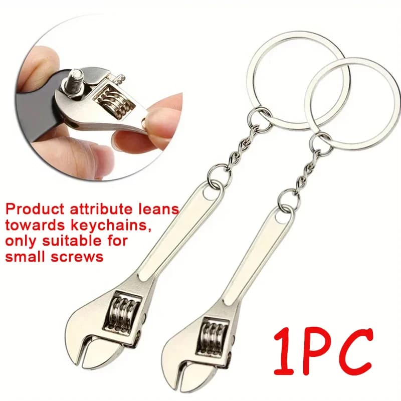 Mini Wrench Keychain Portable Car Metal Adjustable Universal Spanner For Bicycle Motorcycle Car Repairing Tools Men Special Gift