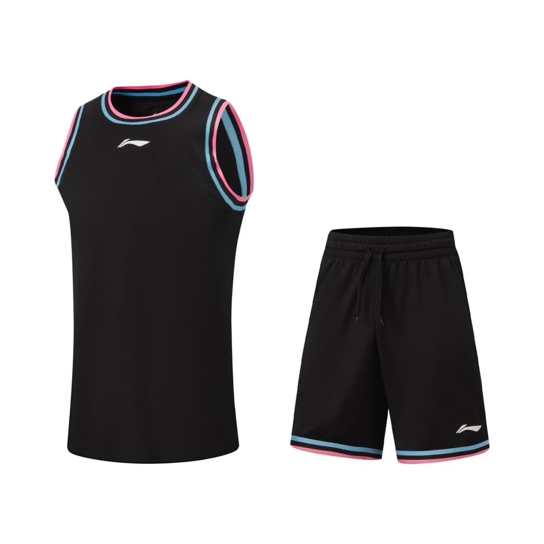 Li-Ning Men's CBA Basketball Game Set LN DRY Polyester Soft Breathable LiNing Professional Sport Sleeveless Top & Shorts AATW005 - 5