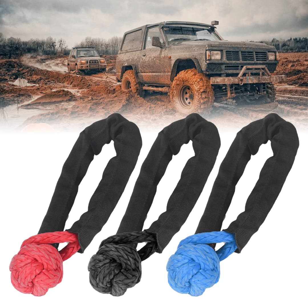 قطعة واحدة قفل سحب ناعم 20 مم 41000 رطل قوة كسر حبل استرداد مع غطاء واقي لشاحنة سيارة دفع رباعي مركبة طرق وعرة