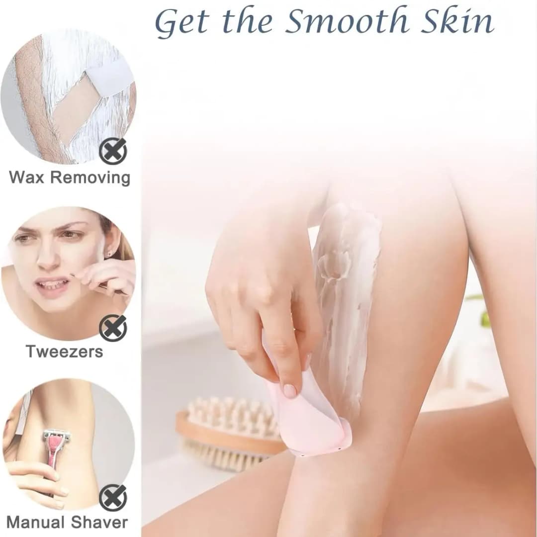 Electric Shaver for Women Painless Lady Razor Facial Hair Remover Wet and Dry Portable Bikini Trimmer for Face Armpit Legs Body - 3