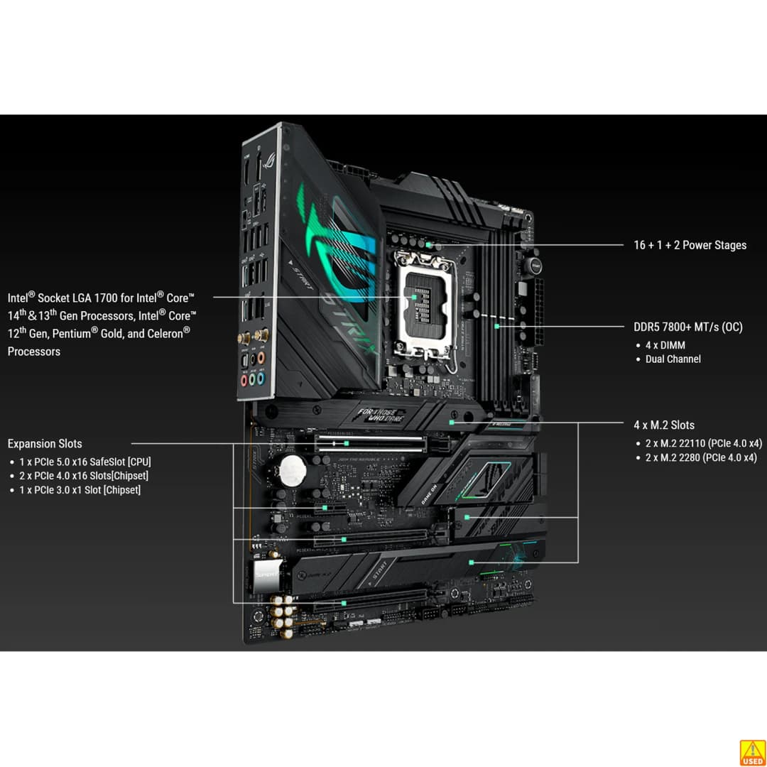 ASUS ROG STRIX Z790-F GAMING WIFI Motherboard Socket LGA1700 CPU DDR5 7800+(OC)  MHz Memory Chipset Z790 ATX Mainboard - 2
