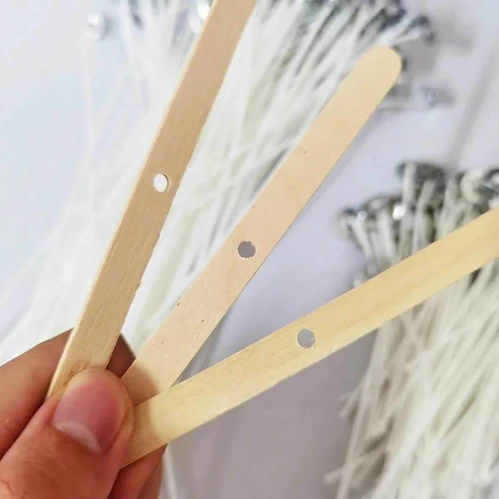 100pcs Candle Wick with Base Set + Various Styles of Wick Holders Candle-making Tool Kit - 5