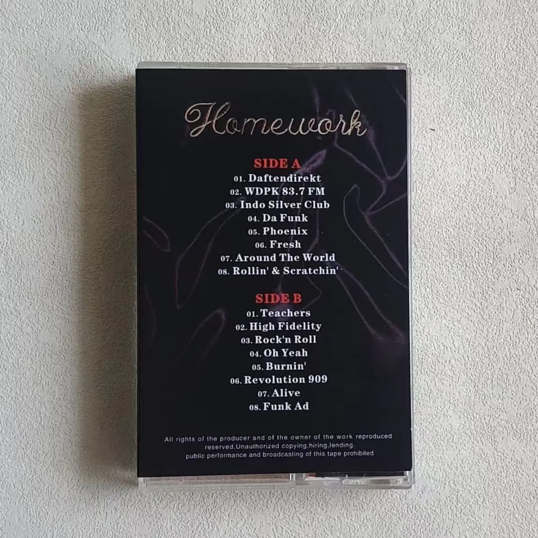 شريط موسيقى DJ Daft Punk Thomas Bangalter، ألبوم Homework، Discovery، 3 أشرطة كاسيت، أزياء تنكرية، مشغل، مسجل، صندوق موسيقى تصويرية - 3