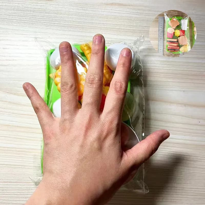 لعبة مطبخ صغيرة للأطفال تتظاهر باللعب المحاكاة للطعام همبرغر كوكي ملحقات مصغرة للأطفال والبنات هدية تعليمية - 4