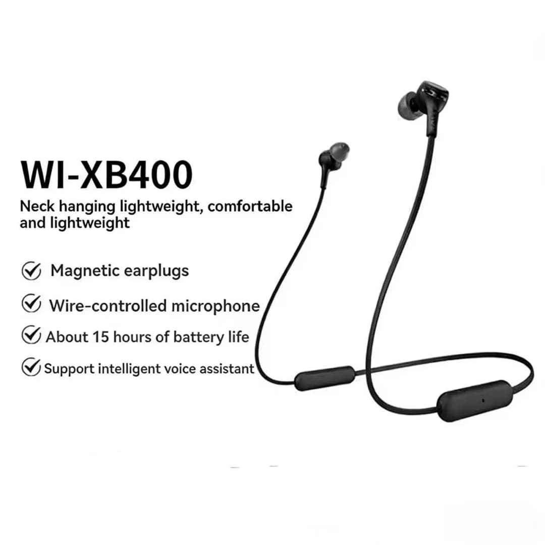 Sony WI-XB400 Powerful Bass Neck Hanging Bluetooth Earphones Deep Bass Wireless Stereo Call Clear and Long lasting Battery Life - 5