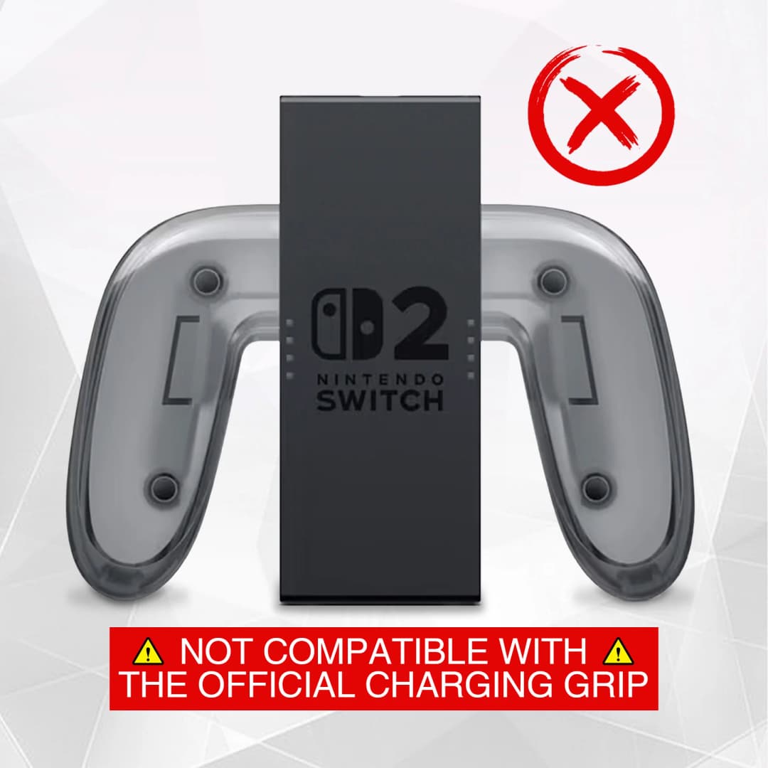 PlayVital Solid Color Protective Case for Nintendo Switch 2, Anti-Scratches Hard Shell Dockable Grip Cover with  Foldable Stand - 6