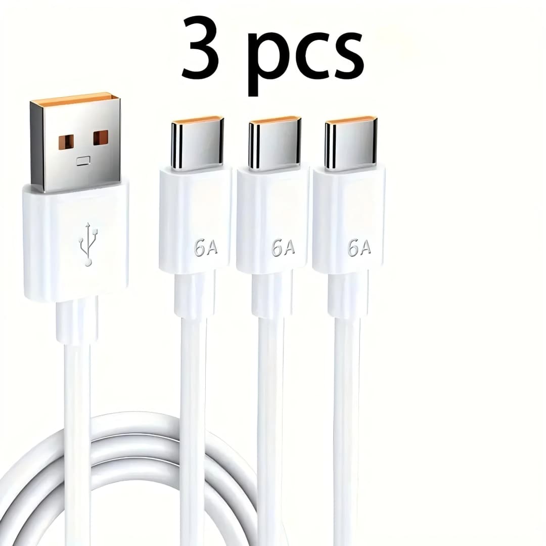 كابل بيانات USB-C بقوة 6 أمبير و120 واط، كابل شحن سريع متوافق مع هواوي وشاومي وسامسونج وPOCO وOneplus وRealme وأجهزة أندرويد - 4