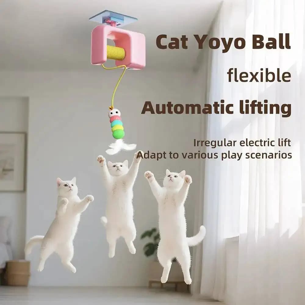 Electric Smart Interactive Cat Teasing Stick Toy Automatic Funny Hanging Door Flying Bird Cat Toy Pet Stress Relief Toys For Cat - 3