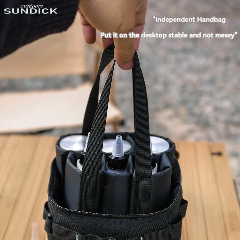زجاجة توابل خارجية من SUNDICK، صندوق توابل محمول للمطبخ، مجموعة أوعية توابل للشواء السائل والصلب للنزهات، أدوات المائدة - 3