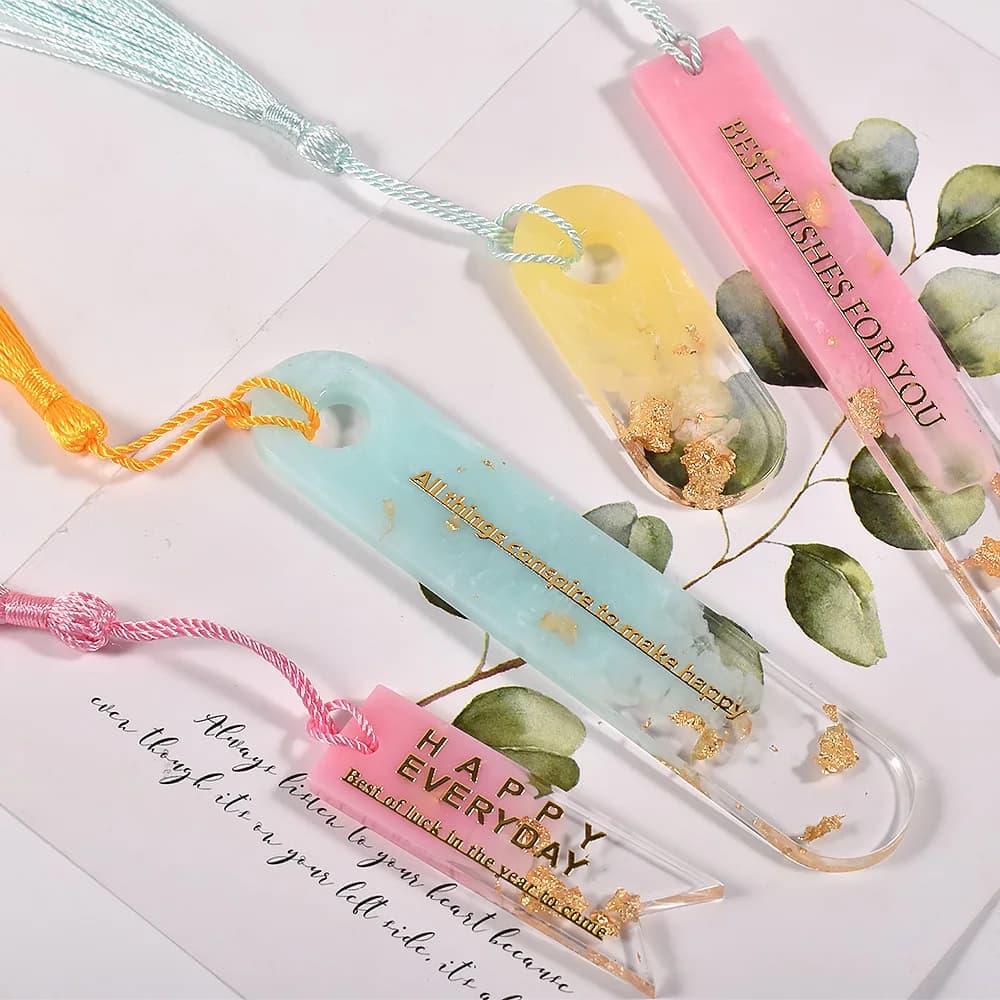 Oval Bookmark Silicone Mold Heart Bookmark Epoxy Resin Casting Molds for DIY Epoxy Resin Crafts Making Tools Book Decoration - 4