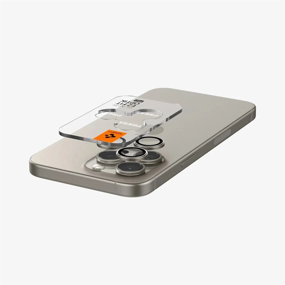 واقي شاشة عدسة الكاميرا من Spigen GlasTR EZ Fit Optik Pro لهواتف آيفون 17 برو ماكس إير و16 و15 و14 برو ماكس بلس - شاشة عدسة HD - قطعتان - 4