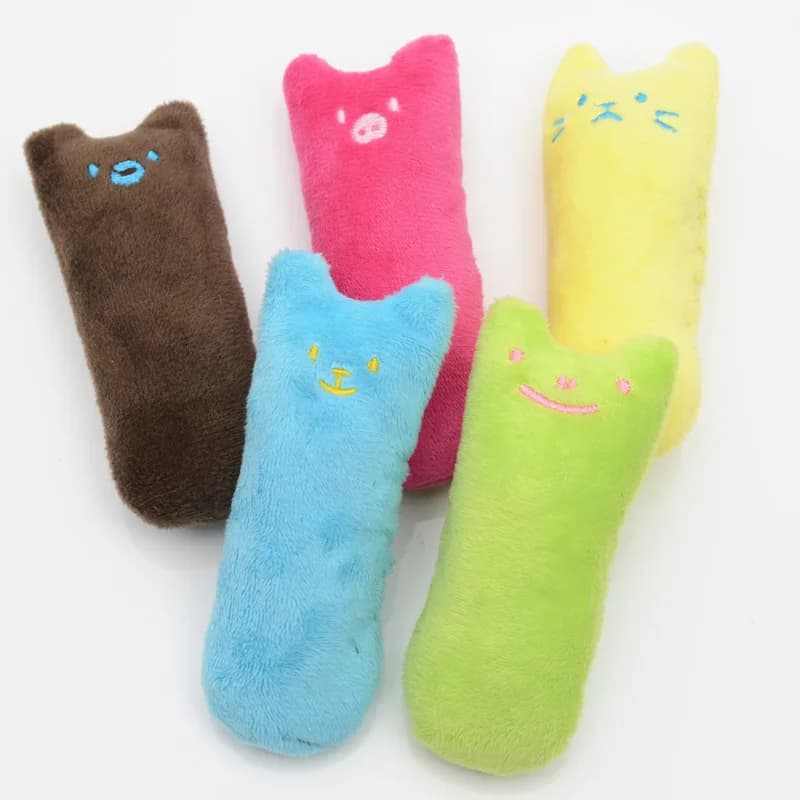 Teeth Grinding Catnip Toys Funny Interactive Plush Cat Toy Pet Kitten Chewing Vocal Toy Claws Thumb Bite Cat mint For Cats - 2