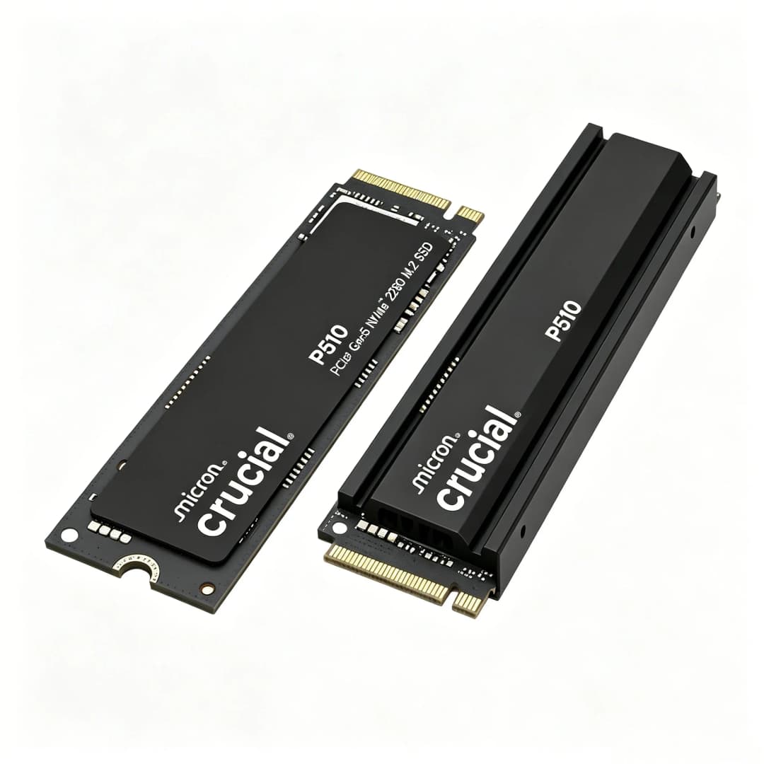 قرص صلب داخلي Crucial P510 NVMe SSD بسعة 1 تيرا بايت، سرعة تصل إلى 11000 ميجا بايت/ثانية، PCIe 5.0 M.2 2280، متوافق مع الكمبيوتر المكتبي و PS5