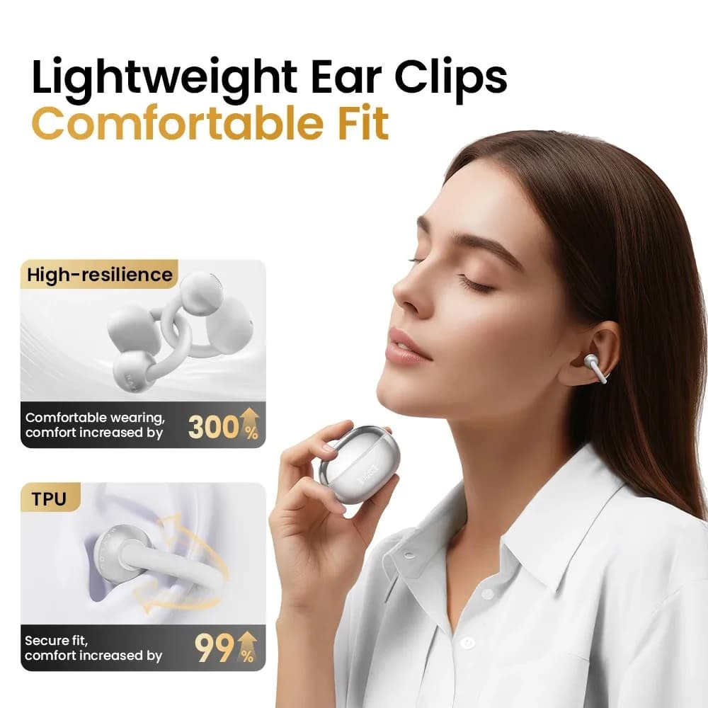 سماعات أذن لاسلكية HAYLOU AirFree مع Bluetooth 5.4 وشاشة LED وميكروفون مزدوج وتقليل الضوضاء باستخدام الذكاء الاصطناعي - 3
