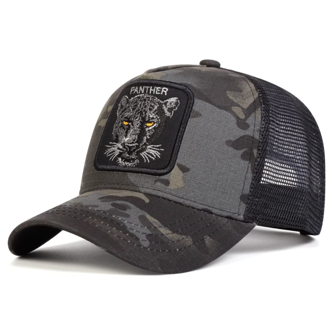 Unisex PANTHER Embroidery Baseball Net Caps Spring and Summer Outdoor Adjustable Casual Hats Sunscreen Hat Sports Cap - 5