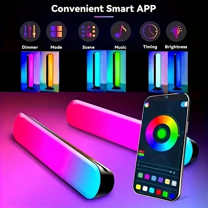 إضاءة إيقاع الموسيقى RGB نموذج محدث قابل للشحن عبر USB ديكور عيد الميلاد شريط إضاءة RGB لسطح المكتب إيقاع الموسيقى - 2